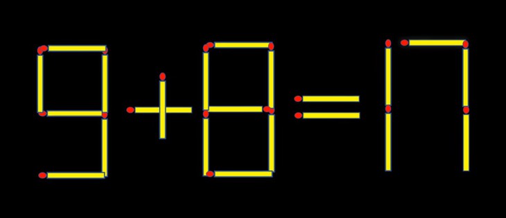Thử tài IQ: Di chuyển một que diêm để 8+8=11 thành phép tính đúng - Ảnh 1.
