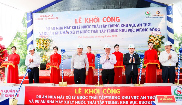 Khởi công hai dự án nhà máy xử lý nước thải tập trung hơn 1.000 tỉ đồng ở Phú Quốc - Ảnh 1.