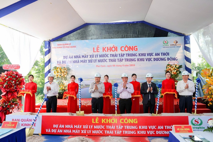 Khởi công hai dự án nhà máy xử lý nước thải tập trung hơn 1.000 tỉ đồng ở Phú Quốc - Ảnh 1.