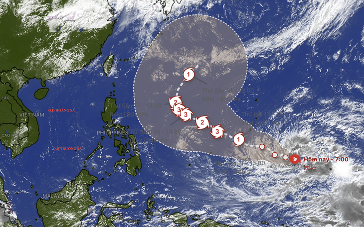 Bão Sinlaku vừa hình thành ở tây bắc Thái Bình Dương - Ảnh 1.