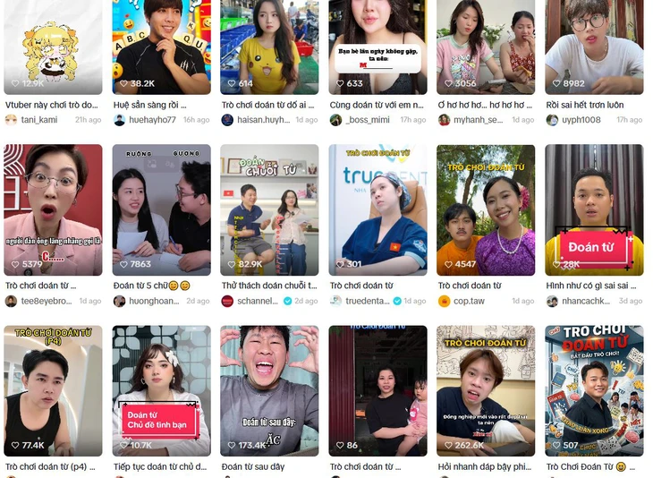 Trò đoán từ trở lại, khiến dân mạng thi nhau… đu trend - Ảnh 1.