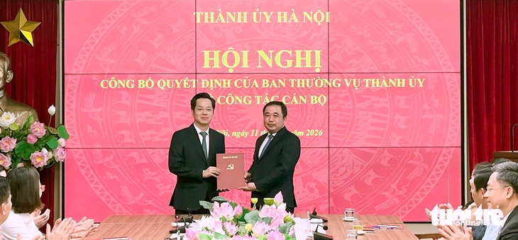 Bí thư Hoàn Kiếm Vũ Đăng Định giữ chức Trưởng Ban Tổ chức Thành ủy Hà Nội - Ảnh 1.
