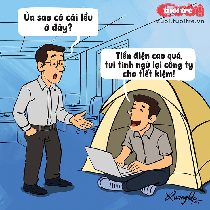 Trong khi chờ ông Trời mưa, người ta ngủ tại công ty, nghỉ mát ở nhà - Ảnh 1.