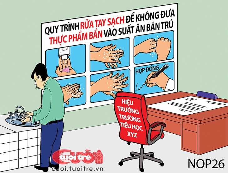 Ai cần rửa tay khi làm suất ăn bán trú? - Ảnh 1.