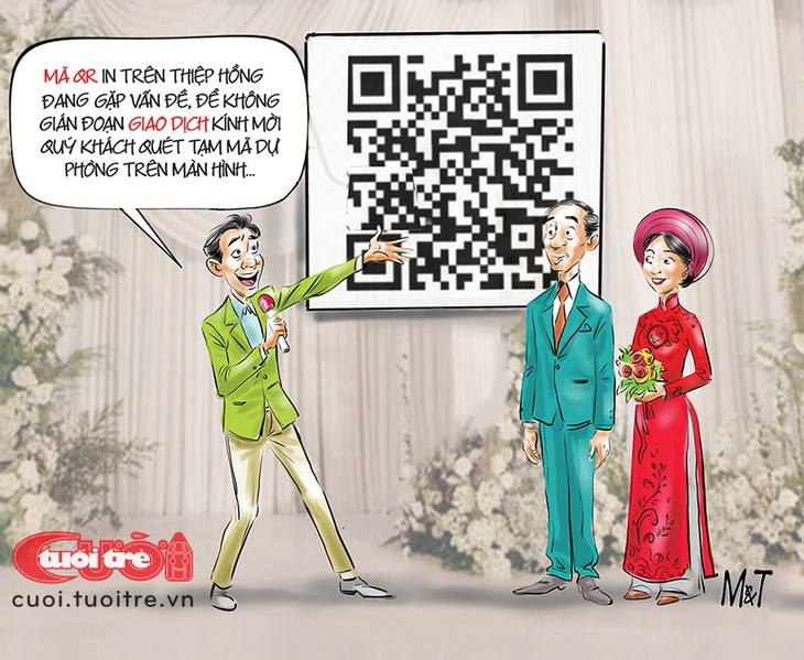 Thời của thiệp cưới in mã QR - Ảnh 1.