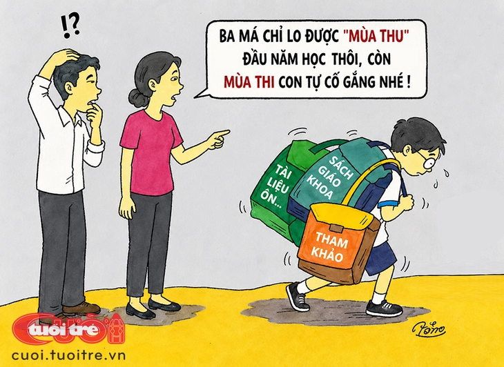 Ba mẹ lo 'mùa thu', còn con tự bơi mùa này đi - Ảnh 1.