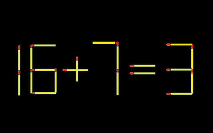 Thử tài IQ: Di chuyển một que diêm để 6+13=3 thành phép tính đúng - Ảnh 7.
