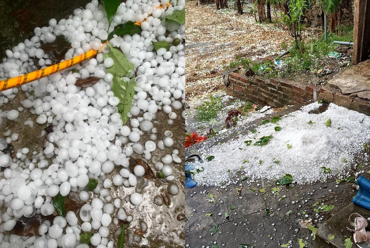 Hà Nội và nhiều tỉnh miền Bắc xuất hiện mưa đá, có nơi viên to bằng cái chén - Ảnh 5.