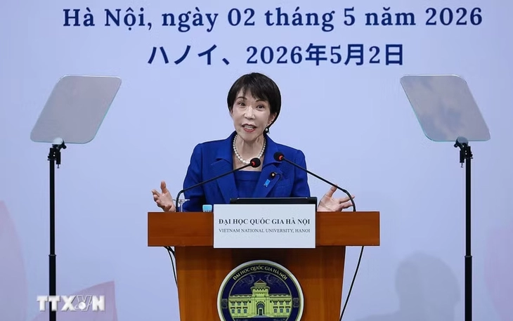 Thủ tướng Nhật Bản Takaichi Sanae thử đánh trống tại tiệc chiêu đãi ở Việt Nam - Ảnh 3.