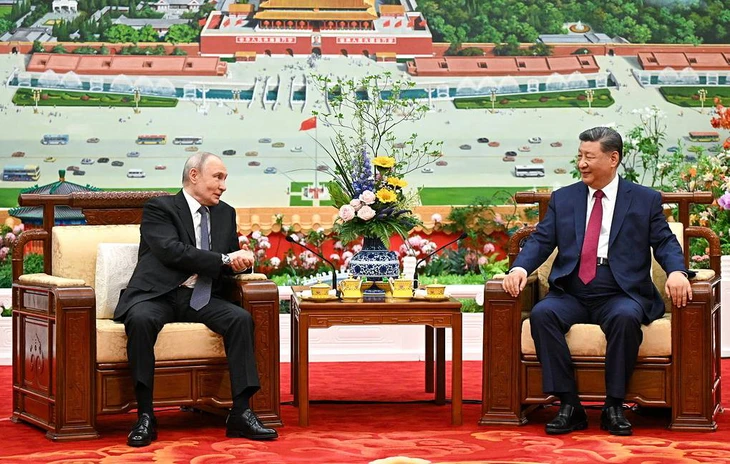 Ông Tập, ông Putin trà đàm sau khi 42 văn kiện hợp tác được ký kết - Ảnh 1. ông putin - Ảnh 1.