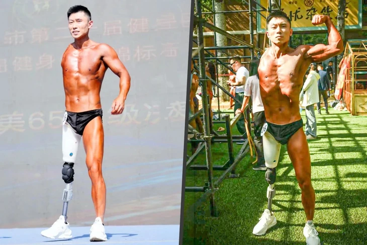 Thi thể hình chỉ với một chân một tay - Ảnh 2.