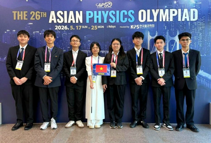 Đội tuyển Việt Nam dự Olympic vật lý châu Á năm 2026 lọt vào top 8 - Ảnh 1.