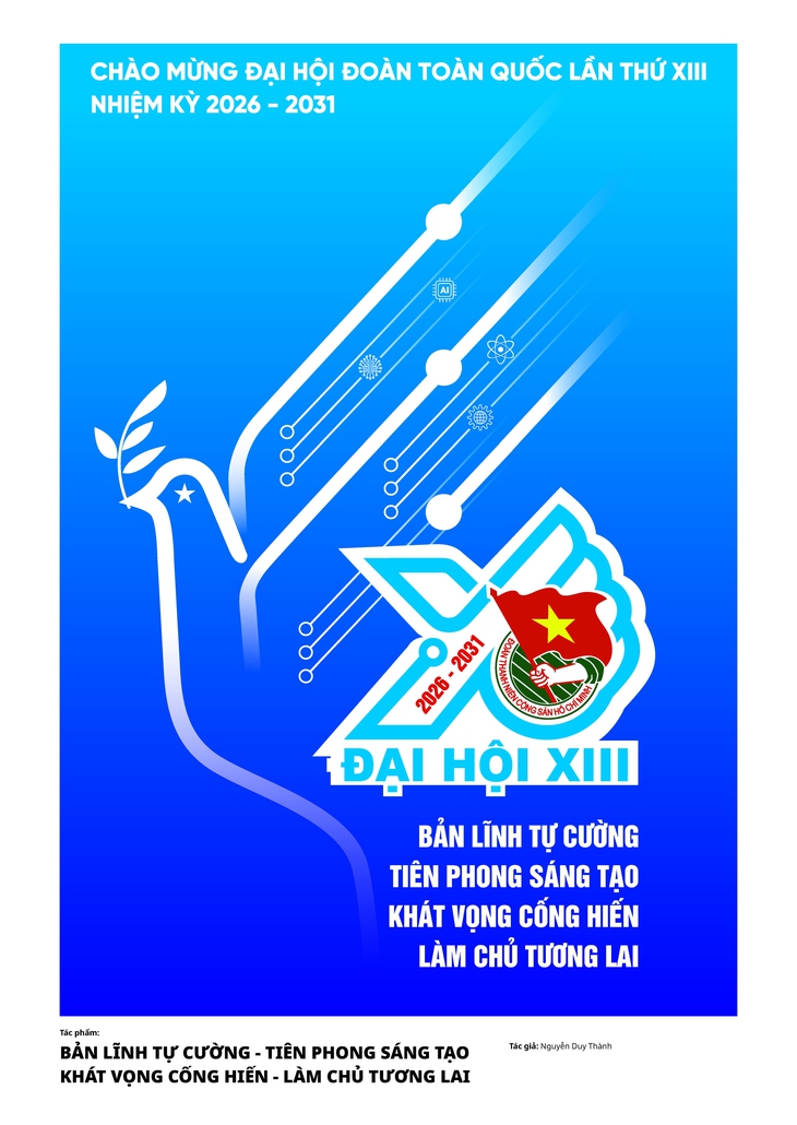 Nguyễn Duy Thành giành giải nhất thi Sáng tác tranh cổ động, tuyên truyền Đại hội Đoàn toàn quốc - Ảnh 3. Nguyễn Duy Thành giành giải nhất thi Sáng tác tranh cổ động, tuyên truyền Đại hội Đoàn toàn quốc - Ảnh 2.