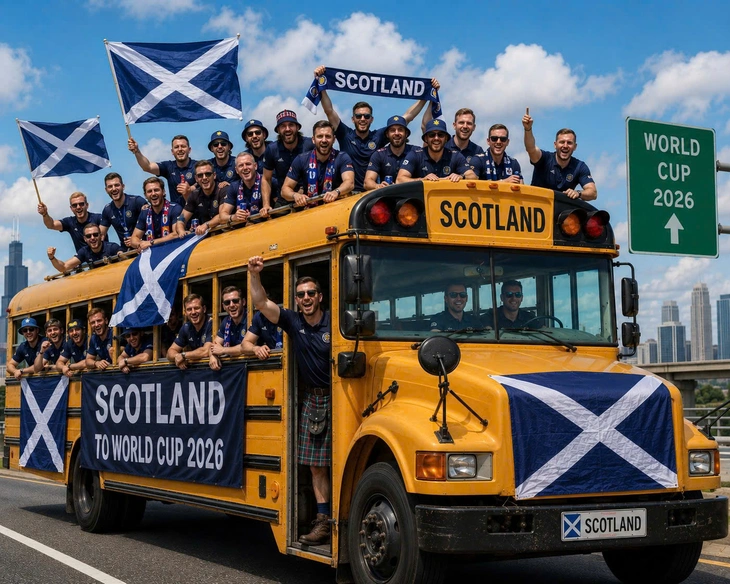 CĐV Scotland thuê xe đưa đón học sinh đi xem World Cup 2026 - Ảnh 1.