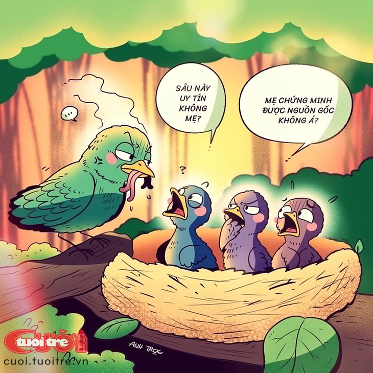 Chim non đòi mẹ chứng minh nguồn gốc thức ăn - Ảnh 1.