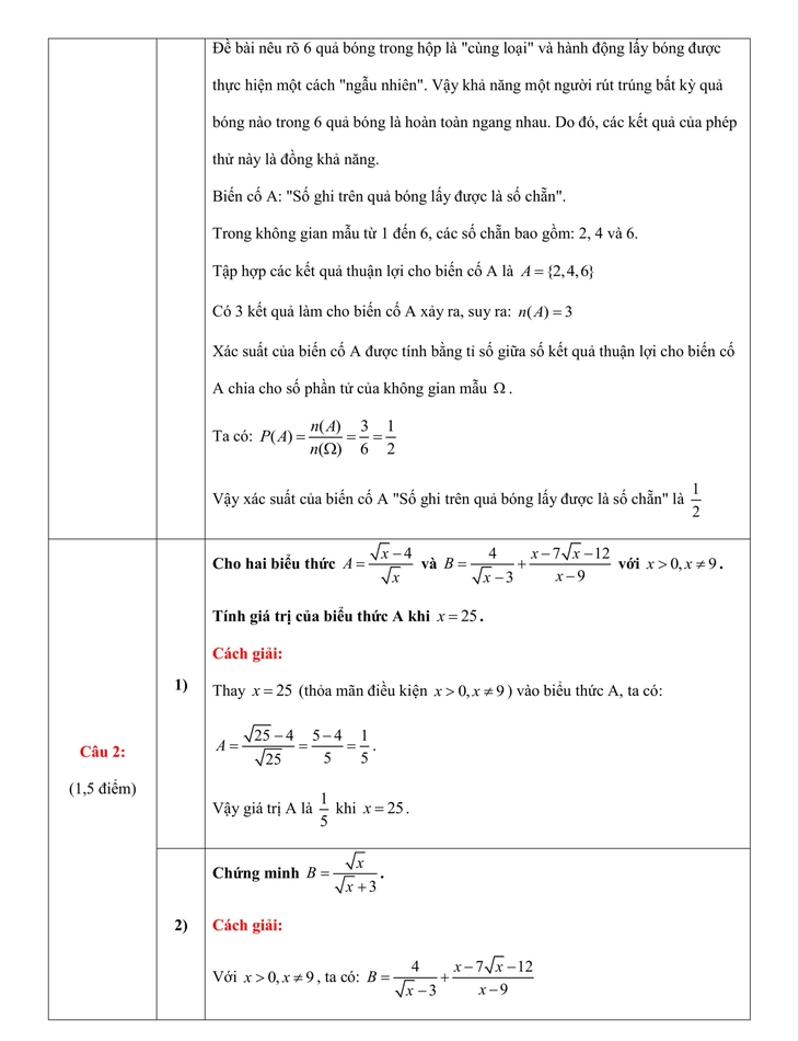 Gợi ý bài giải 24 mã đề môn toán thi lớp 10 Hà Nội - Ảnh 2.