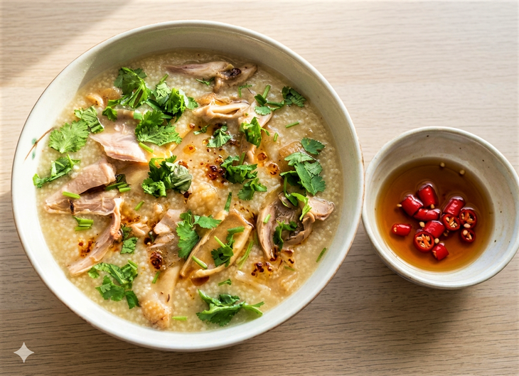 cháo gà - Ảnh 1.