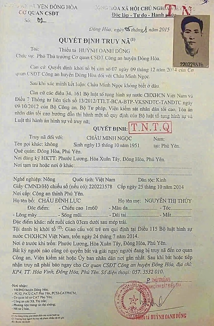 Bắt người đàn ông 75 tuổi trốn truy nã 12 năm về tội giao cấu với trẻ em - Ảnh 2.