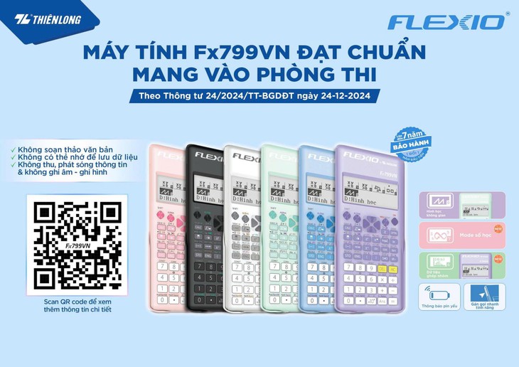 Máy tính khoa học Flexio đạt chuẩn mang vào phòng thi - Ảnh 2.