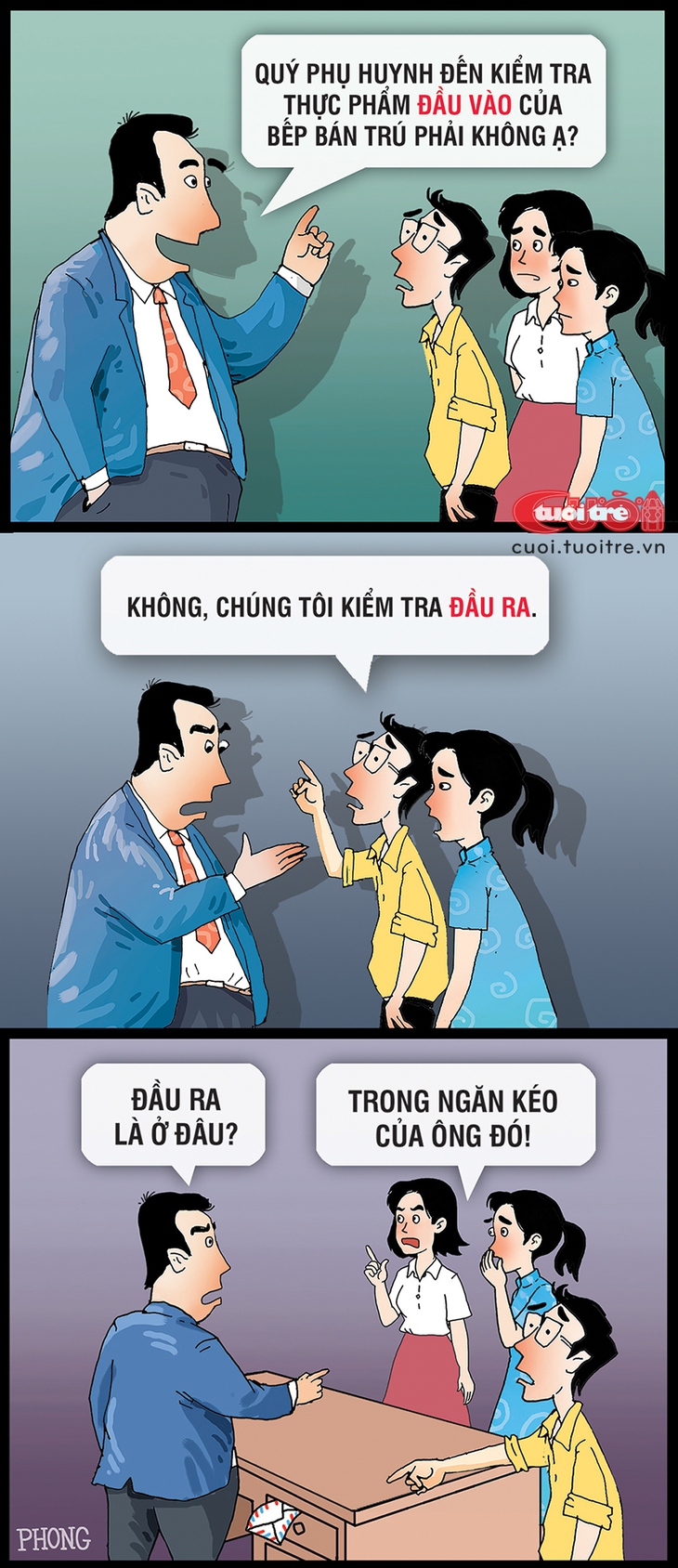 Phụ huynh kiểm tra 'đầu ra' suất ăn bán trú - Ảnh 1.