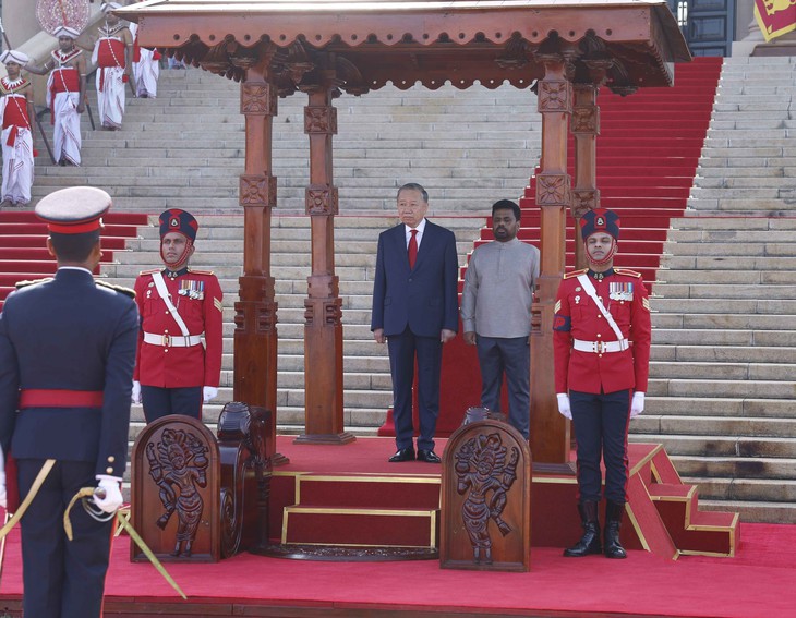 Lễ đón trọng thể Tổng Bí thư, Chủ tịch nước Tô Lâm thăm cấp Nhà nước Sri Lanka - Ảnh 3.