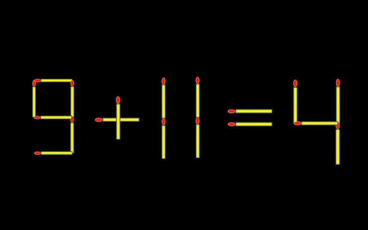 Thử tài IQ: Di chuyển một que diêm để 9+11=5 thành phép tính đúng - Ảnh 7.
