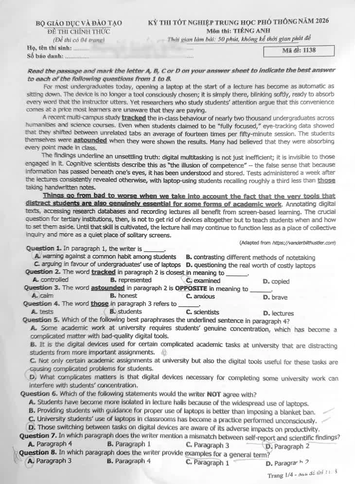 tốt nghiệp THPT - Ảnh 1.