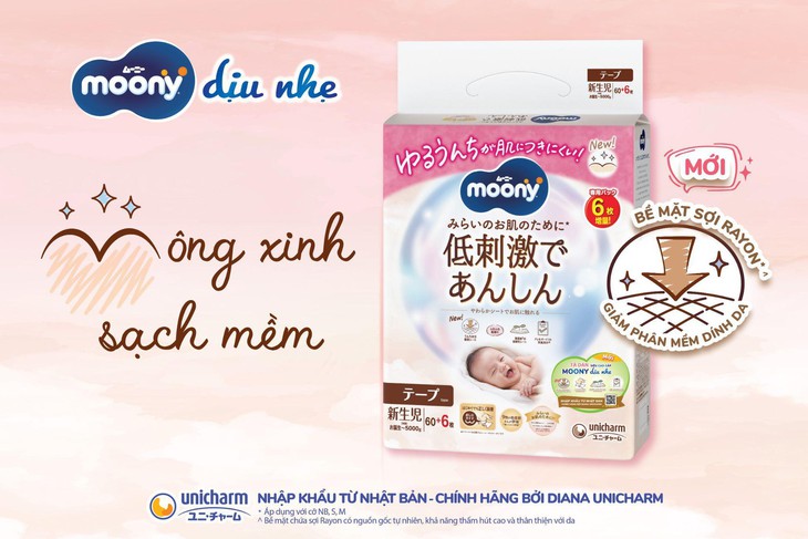 Trọn bộ sản phẩm Tã Moony Dịu Nhẹ - Chăm sóc da cho bé - Ảnh 2.