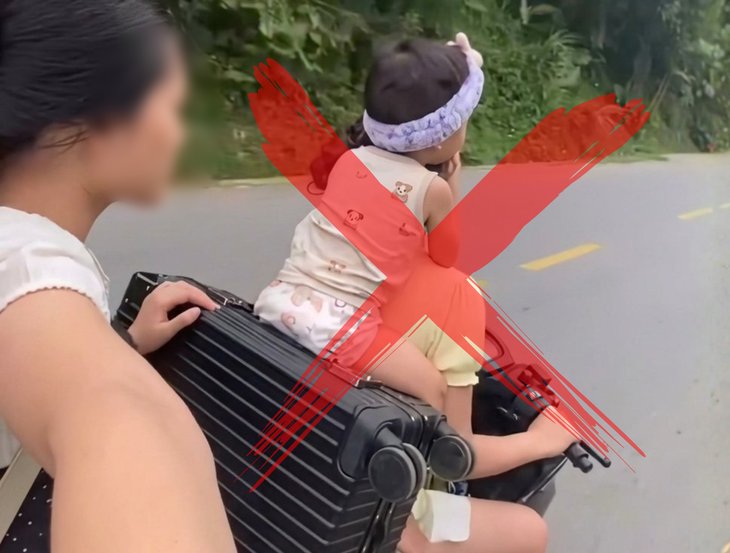 Hai thiếu nữ chở bé 3 tuổi không đội mũ, quay clip ‘câu view’, chủ xe bị phạt 9 triệu đồng - Ảnh 1.