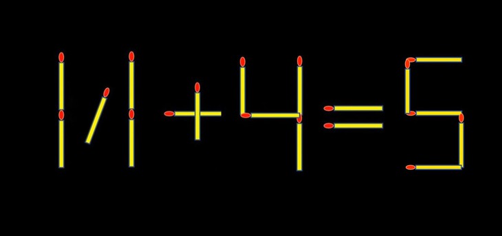 Thử tài IQ: Di chuyển một que diêm để 17+4=5 thành phép tính đúng - Ảnh 1.