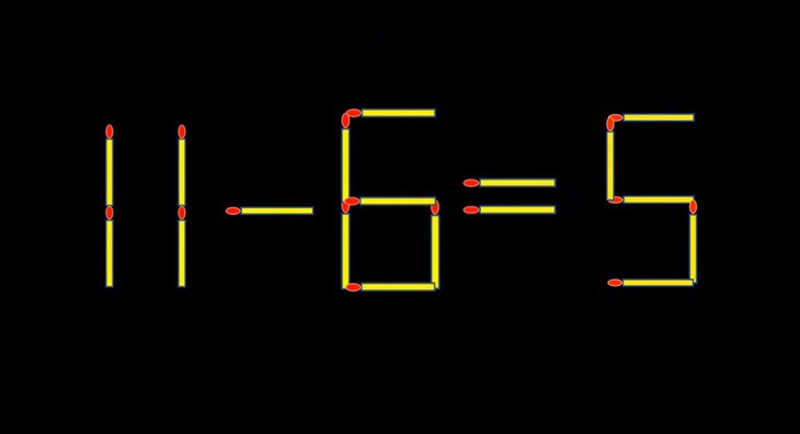 Thử tài IQ: Di chuyển một que diêm để 4-6=5 thành phép tính đúng - Ảnh 1.