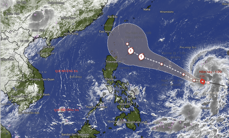 Bão Mekkhala vừa hình thành ngoài khơi Philippines - Ảnh 1.