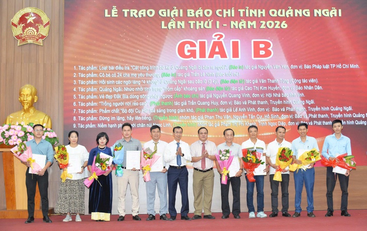 Báo Tuổi Trẻ đạt giải B Giải báo chí tỉnh Quảng Ngãi lần thứ I - năm 2026 - Ảnh 1.