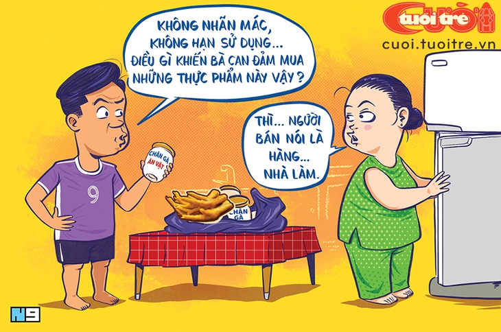 Sao bà mua chân gà ăn vặt không hạn sử dụng này? - Ảnh 1.