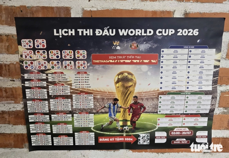 Núp bóng dán lịch thi đấu World Cup 2026 để quảng bá web cá độ, phát bóng đá lậu - Ảnh 3.