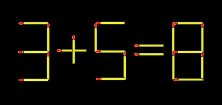 Thử tài IQ: Di chuyển một que diêm để 11+5=8 thành phép tính đúng - Ảnh 1.
