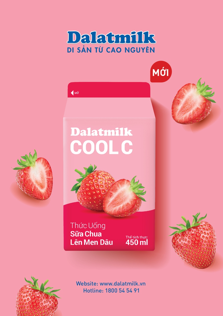 Thức uống sữa chua lên men dâu Dalatmilk Cool C vừa ra mắt có gì đặc biệt? - Ảnh 2.