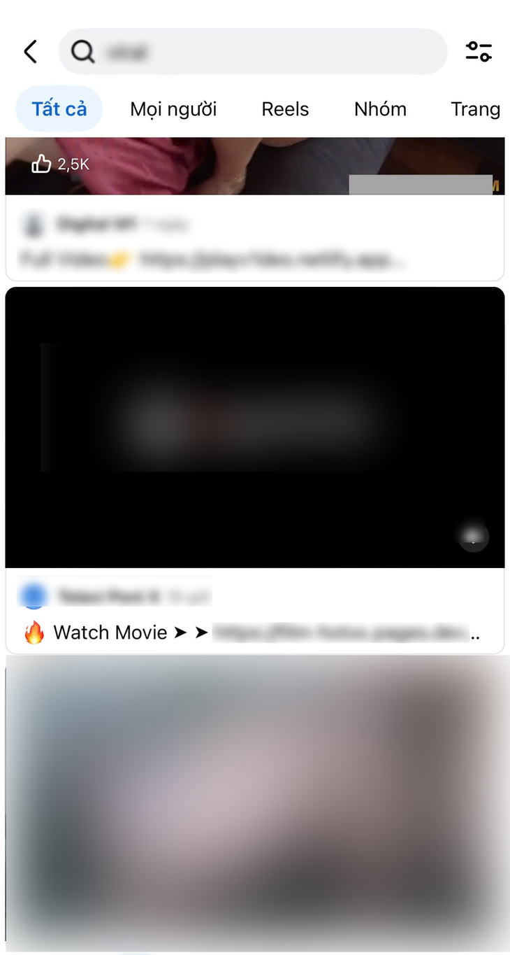 Facebook để lọt video khiêu dâm qua kết quả tìm kiếm từ khóa - Ảnh 1.