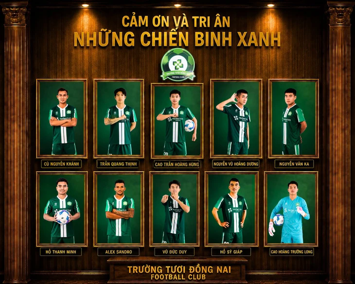 CLB Trường Tươi Đồng Nai chia tay 10 cầu thủ - Ảnh 1.