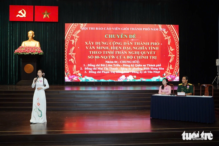 12 thí sinh tranh tài tại Chung kết Hội thi Báo cáo viên giỏi TP.HCM năm 2026 - Ảnh 1.