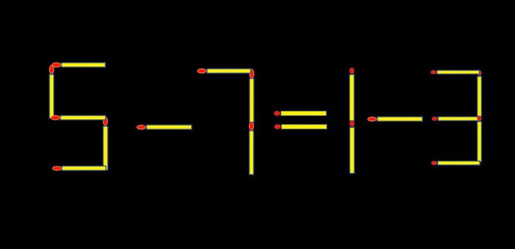 Thử tài IQ: Di chuyển một que diêm để 5+7=13 thành phép tính đúng - Ảnh 1.