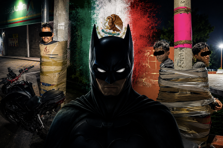 'Batman đời thực' gây chú ý sau khi trói loạt nghi phạm giữa phố - Ảnh 1.