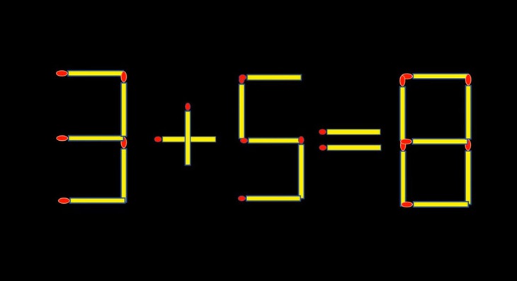 Thử tài IQ: Di chuyển một que diêm để 2+5=8 thành phép tính đúng - Ảnh 1.