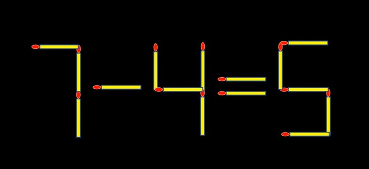 Thử tài IQ: Di chuyển một que diêm để 7+4=3 thành phép tính đúng - Ảnh 3.
