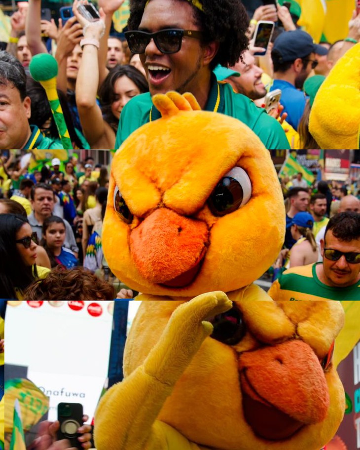 Linh vật tuyển Brazil thành ‘sao mạng’ gây sốt World Cup - Ảnh 1.