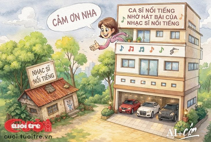 Nghịch lý nhạc sĩ nghèo, ca sĩ giàu - Ảnh 1.