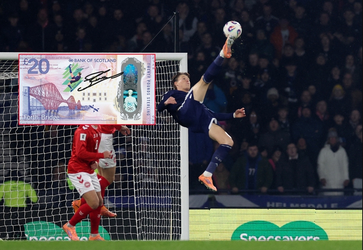 Hình ảnh McTominay được in lên tiền Scotland trước thềm World Cup 2026 - Ảnh 1.