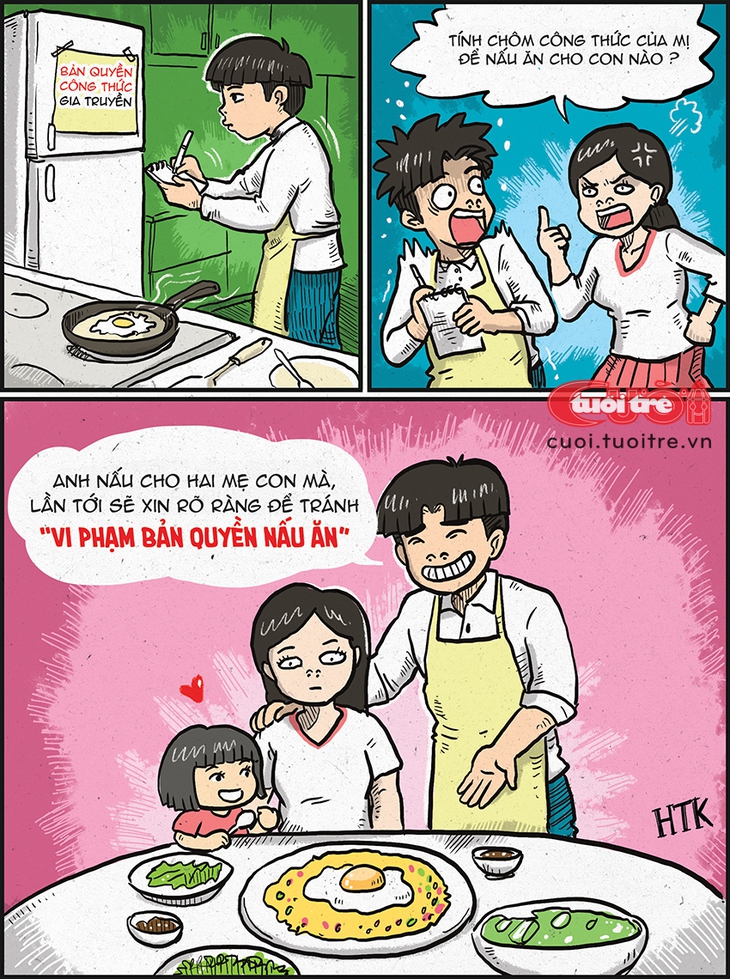 Vợ nổi cơn ghen vì chồng vi phạm bản quyền nấu ăn - Ảnh 1.