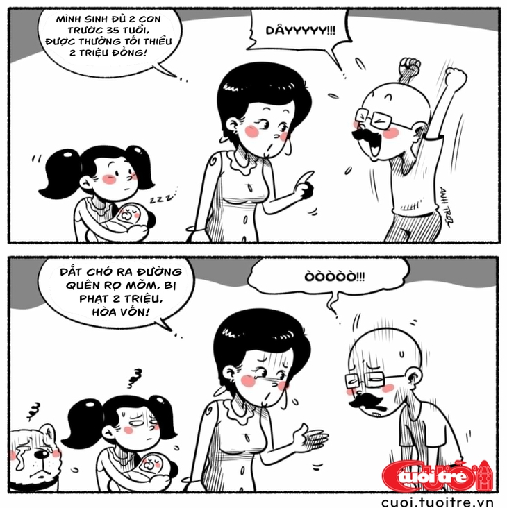 Sinh đủ 2 con được thưởng nhưng 'hòa vốn' chỉ sau một phút lơ đễnh - Ảnh 1.