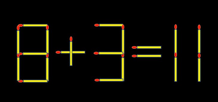 Thử tài IQ: Di chuyển một que diêm để 3+5=6 thành phép tính đúng - Ảnh 1.